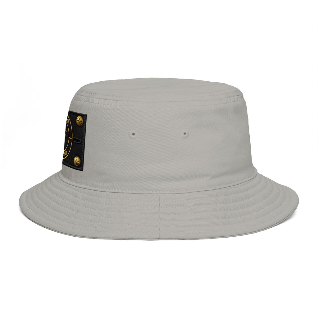 Black Bucket Hat with Gold Cevaro Streetwear