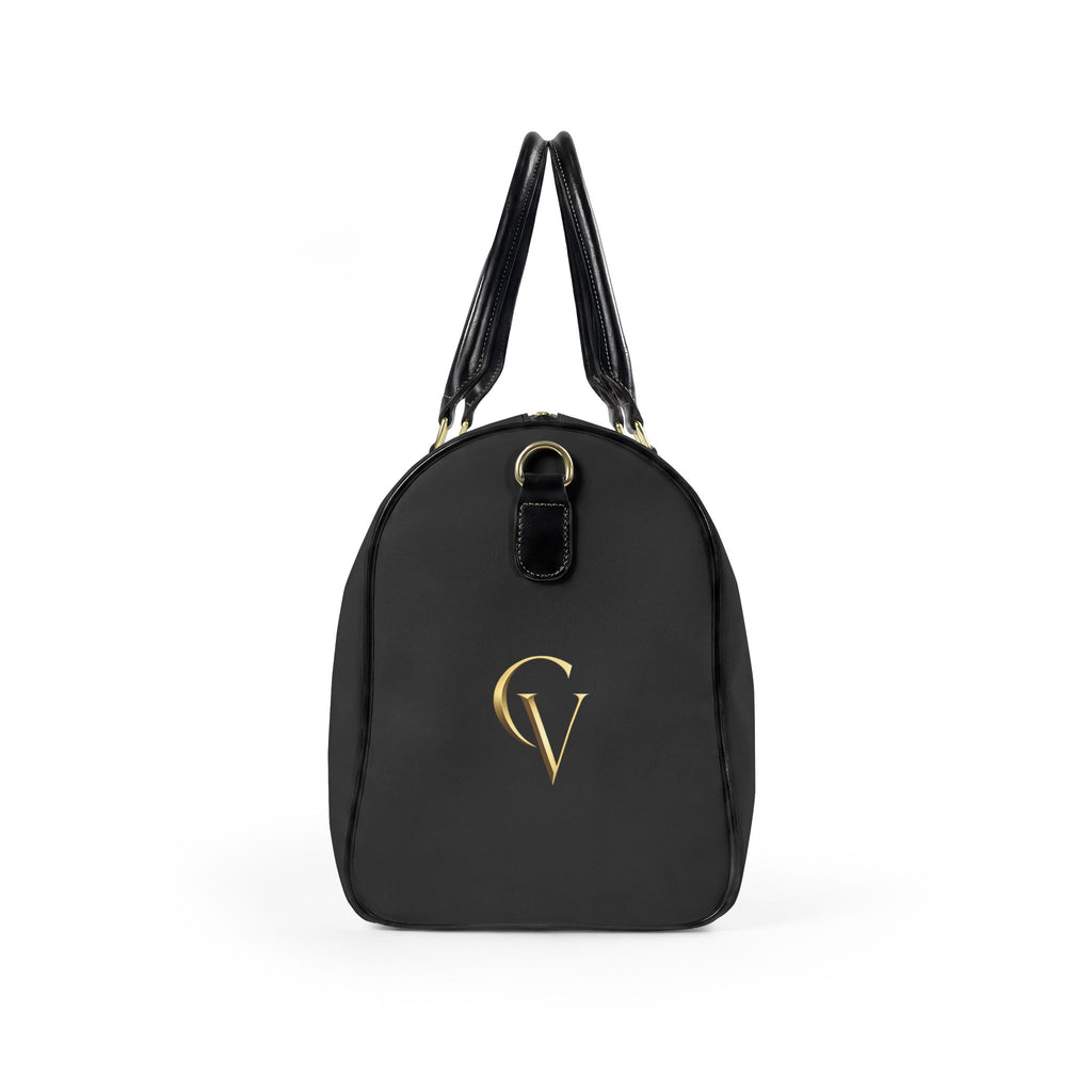 Cevaro - CV Faux Leather Travel Bag — Luxury Black Weekender Duffle