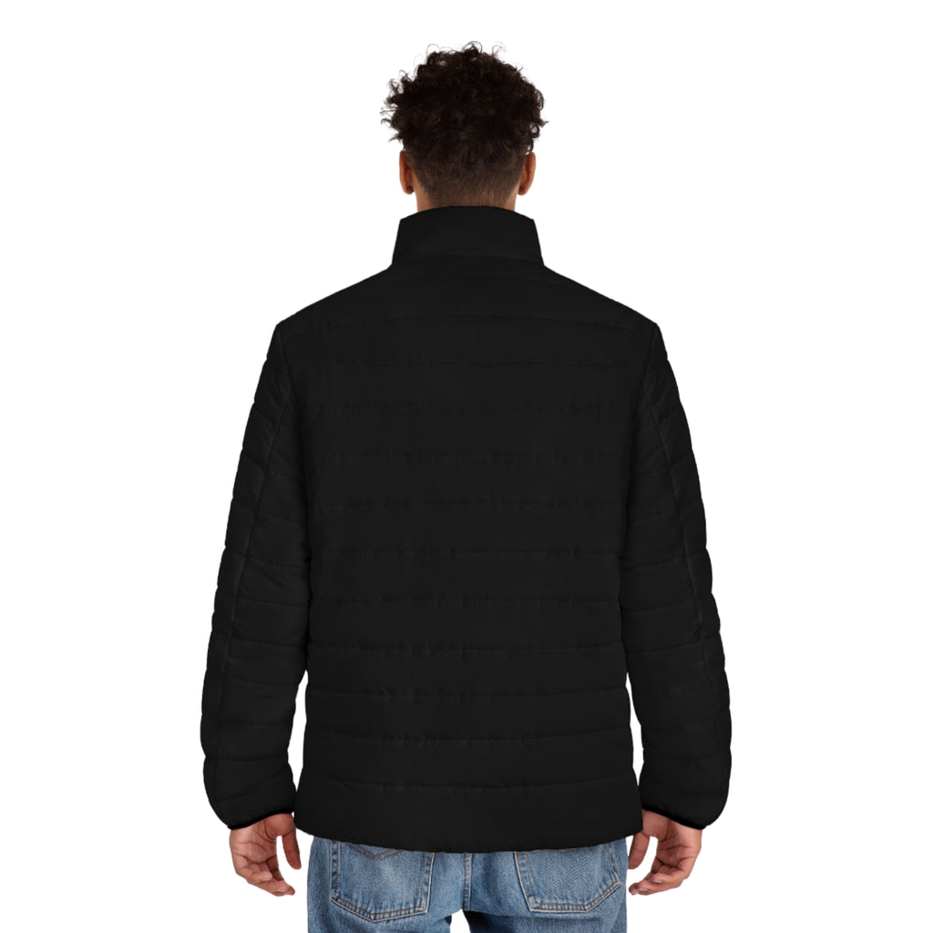 Men's Black Puffer Jacket with Gold Cevaro
