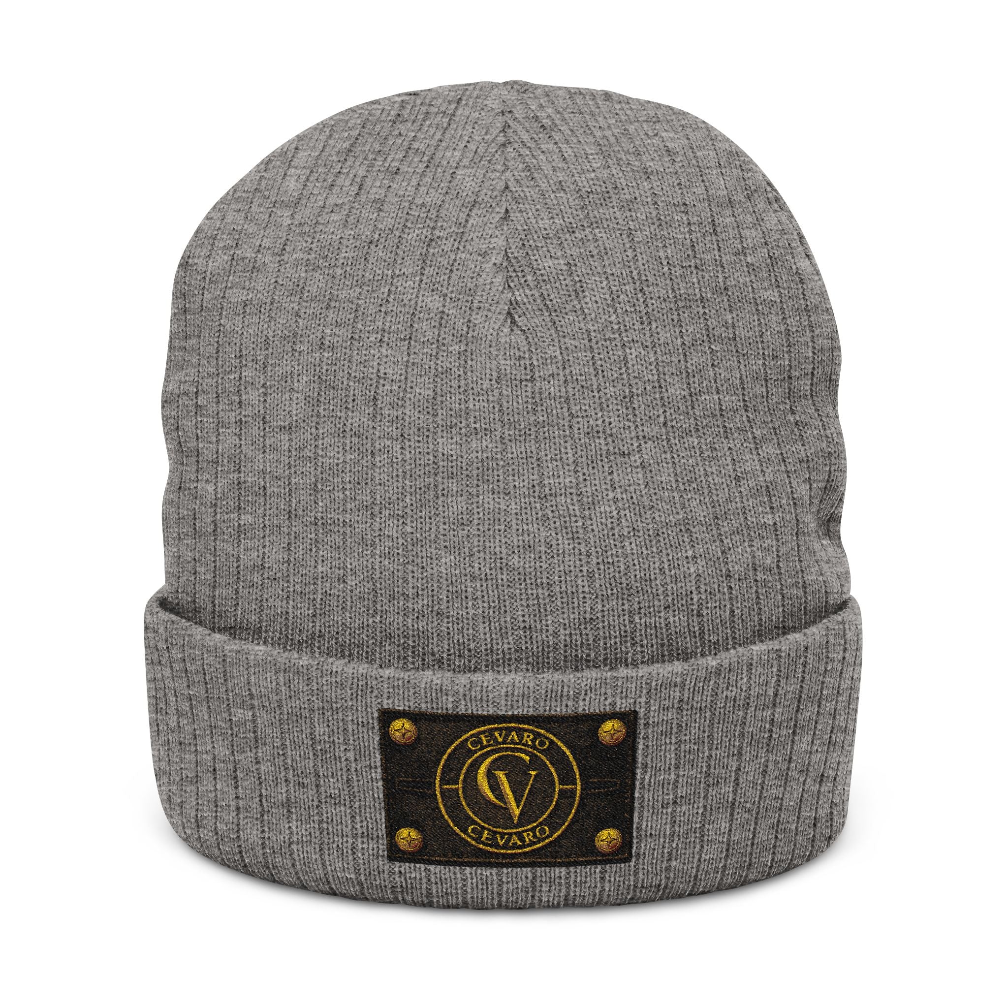 Embroidered Ribbed Beanie — Cevaro Knit Hat