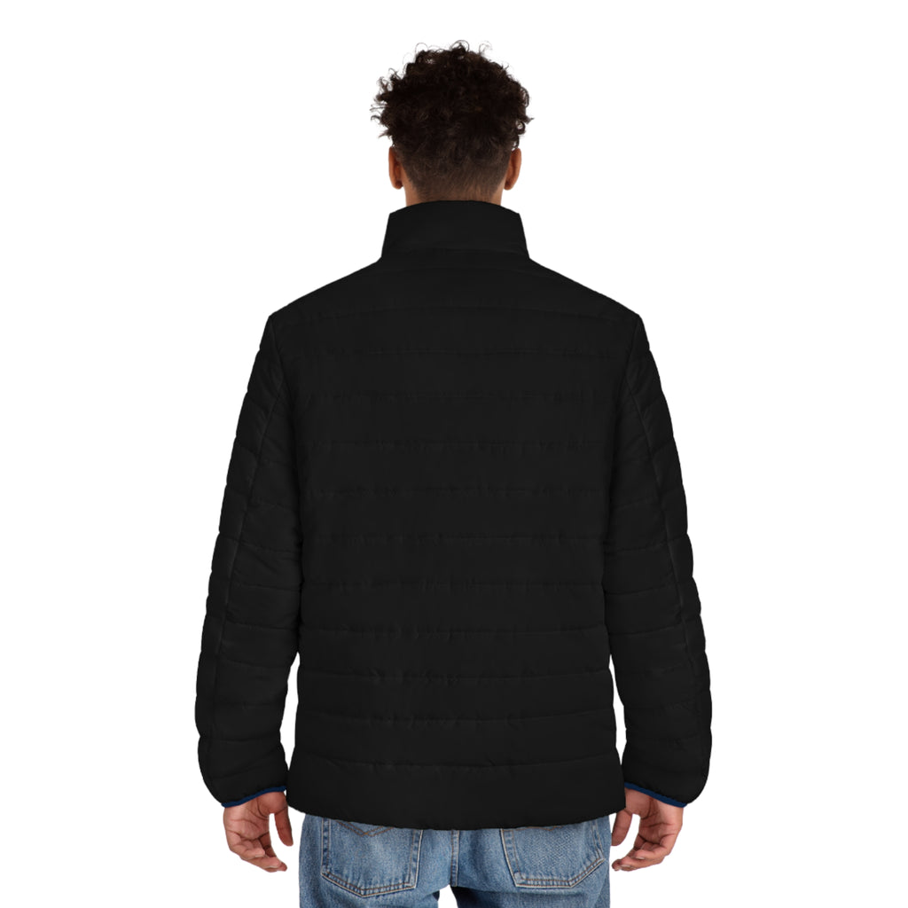 Men's Black Puffer Jacket with Gold Cevaro