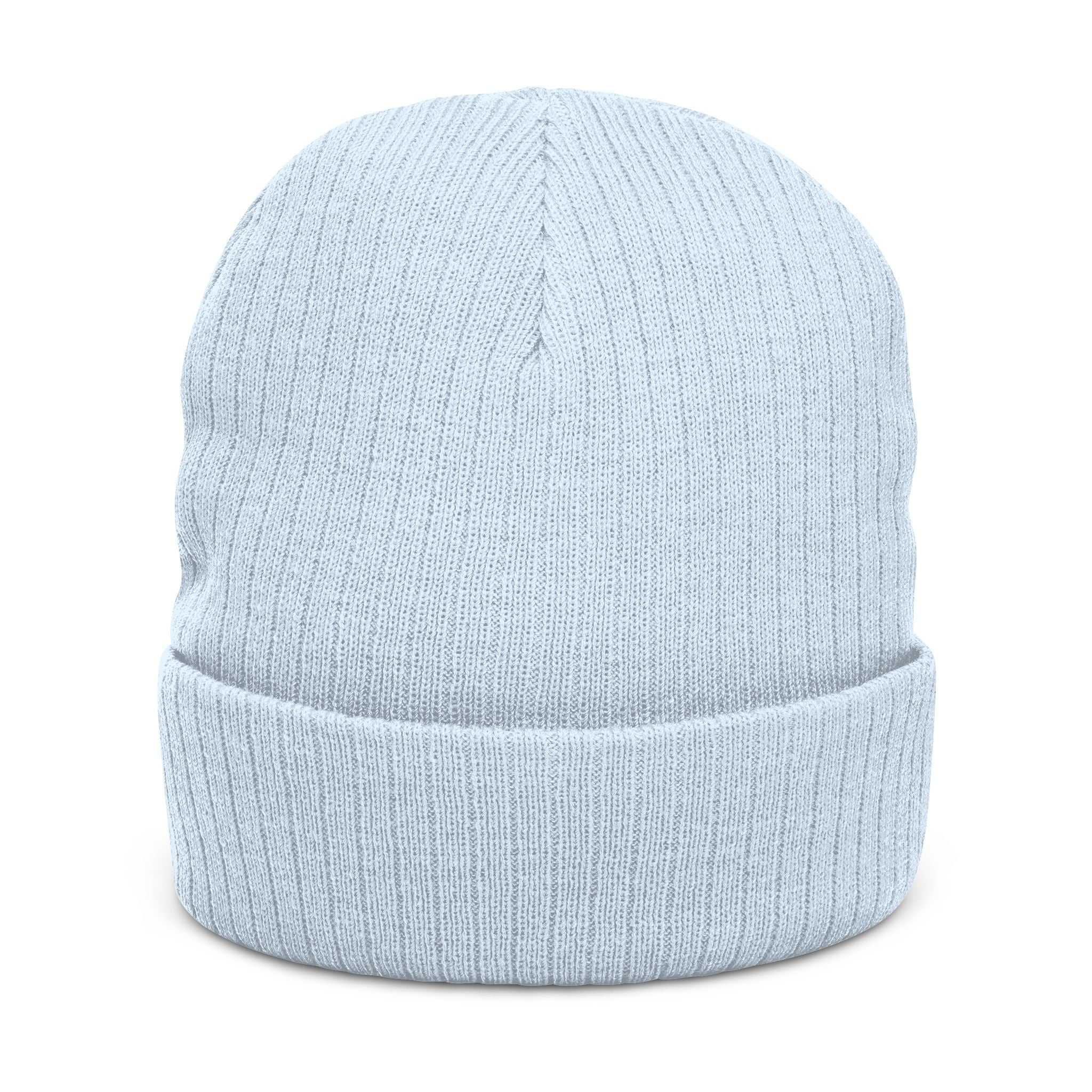 Embroidered Ribbed Beanie — Cevaro Knit Hat