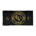 Luxury Black & Gold Cevaro Beach Towel