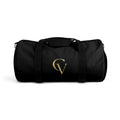 Cevaro Black Gym Duffel Bag – Elegant Gold Initial Travel & Sports Bag