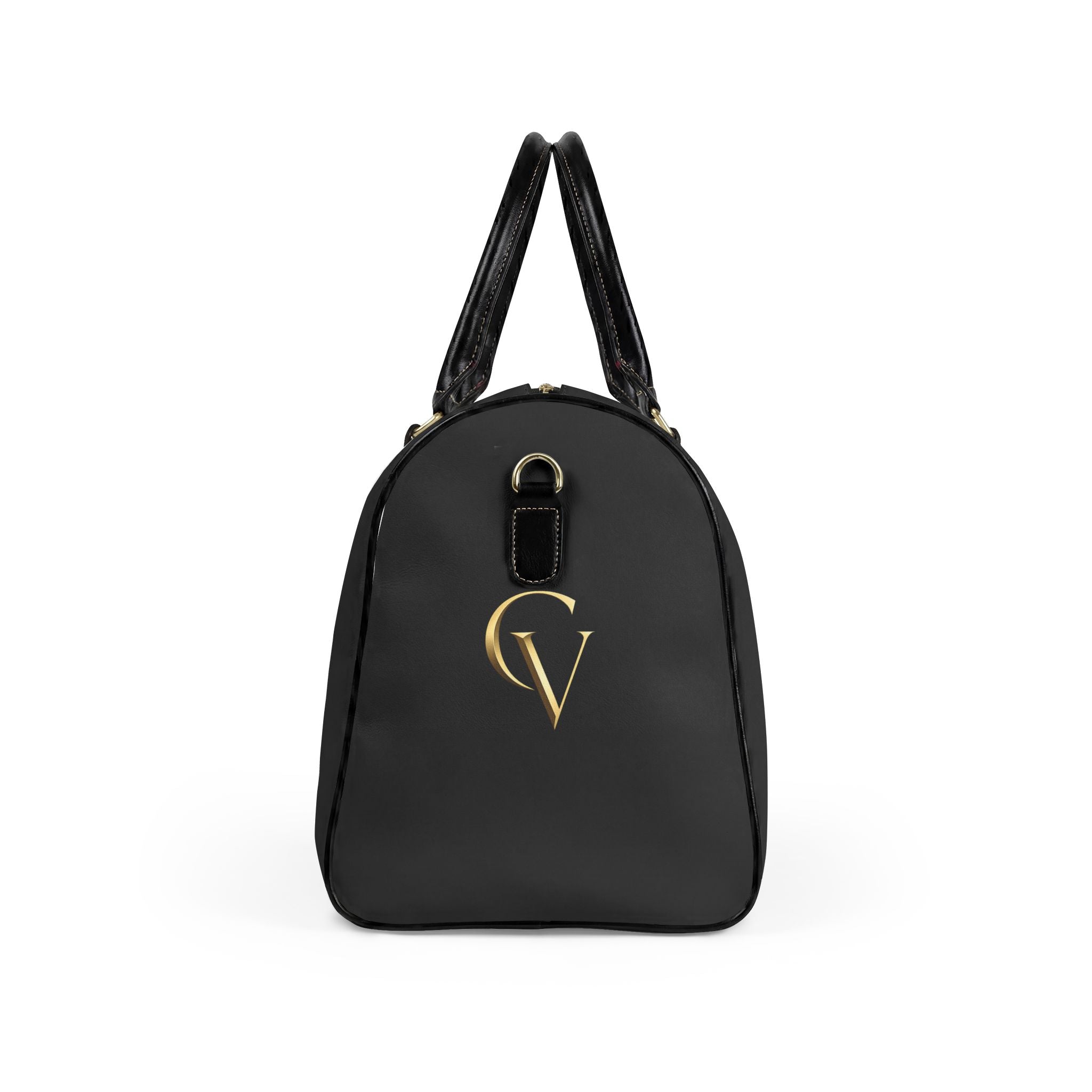 Cevaro - CV Faux Leather Travel Bag — Luxury Black Weekender Duffle