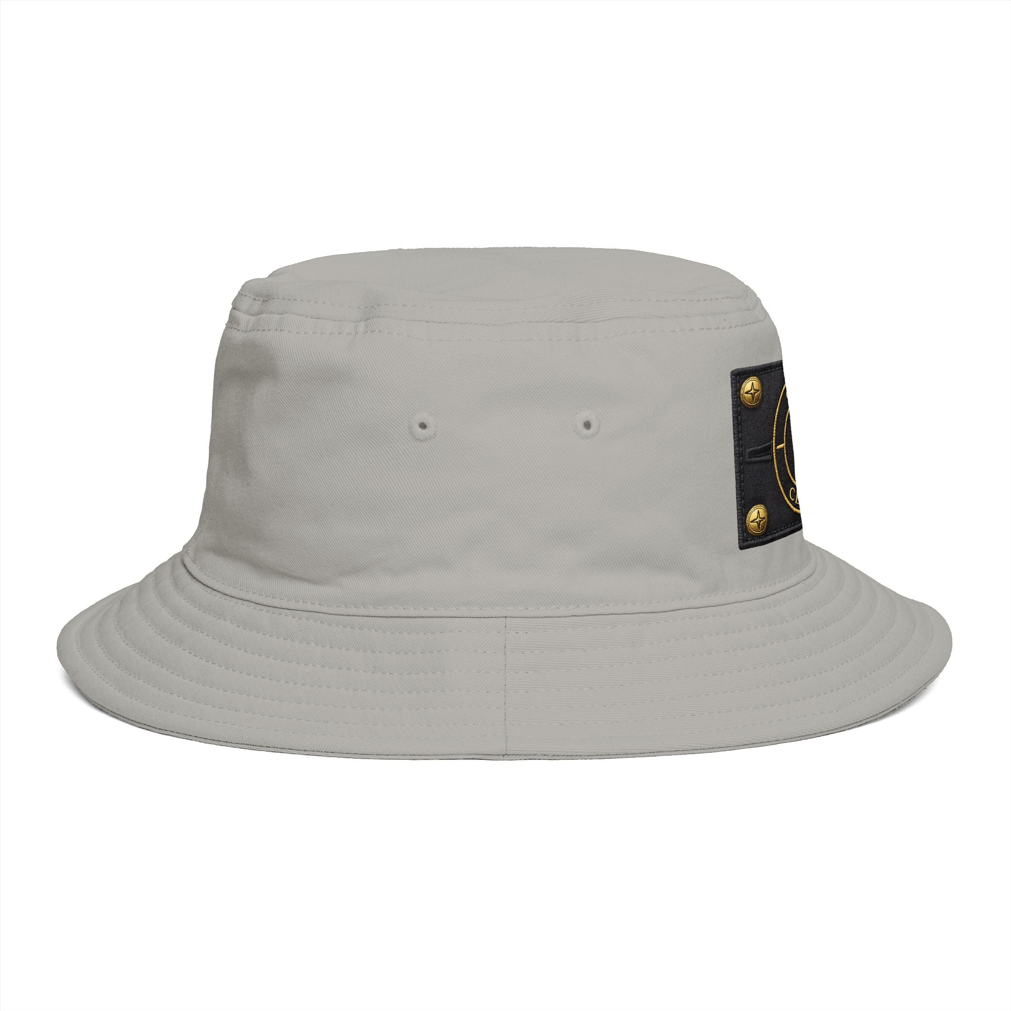 Black Bucket Hat with Gold Cevaro Streetwear
