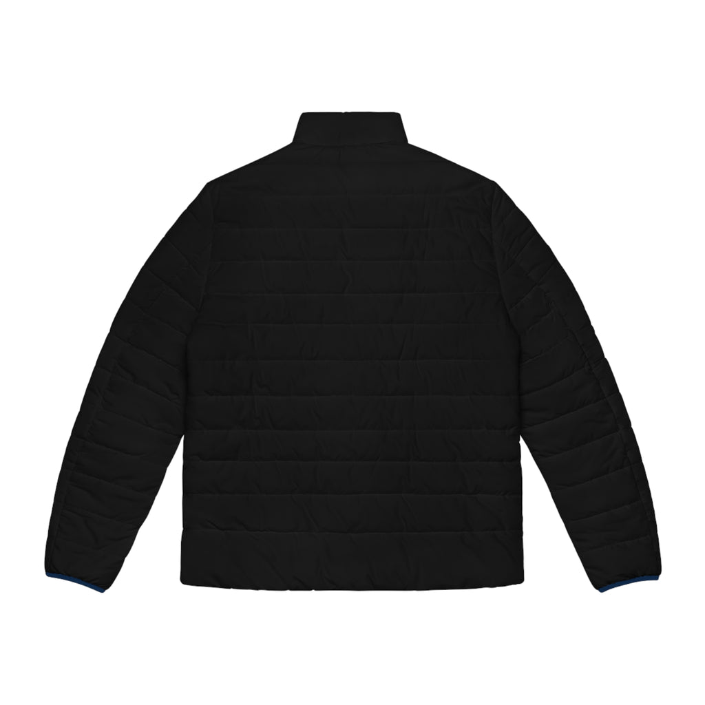 Men's Black Puffer Jacket with Gold Cevaro