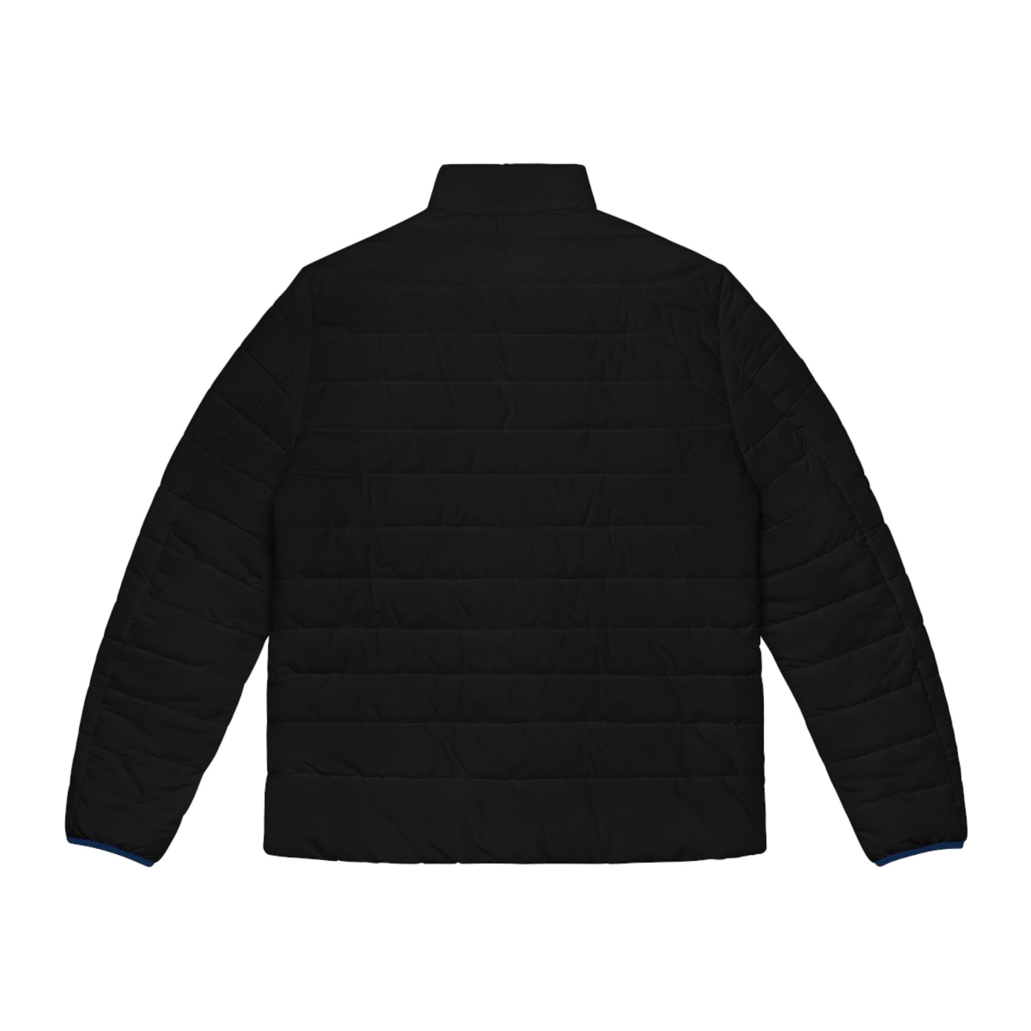 Men's Black Puffer Jacket with Gold Cevaro