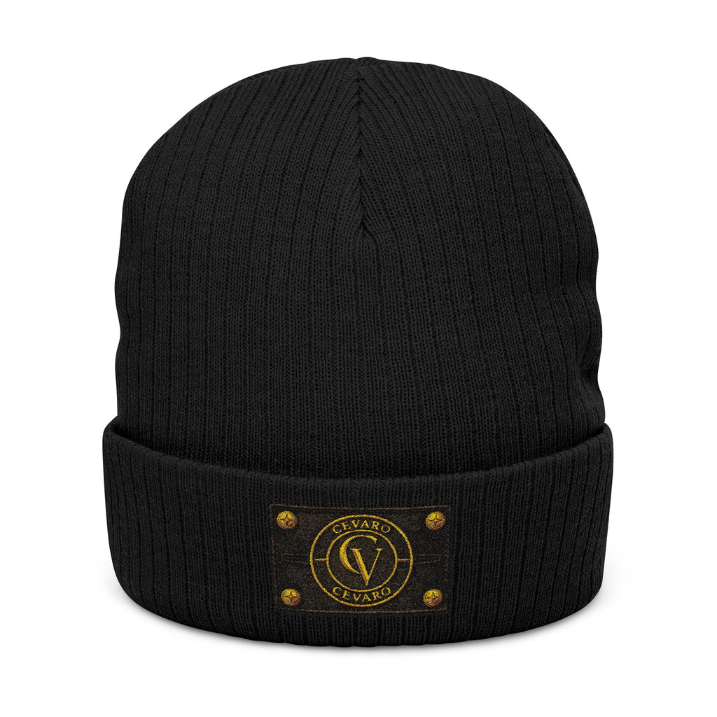 Embroidered Ribbed Beanie — Cevaro Knit Hat