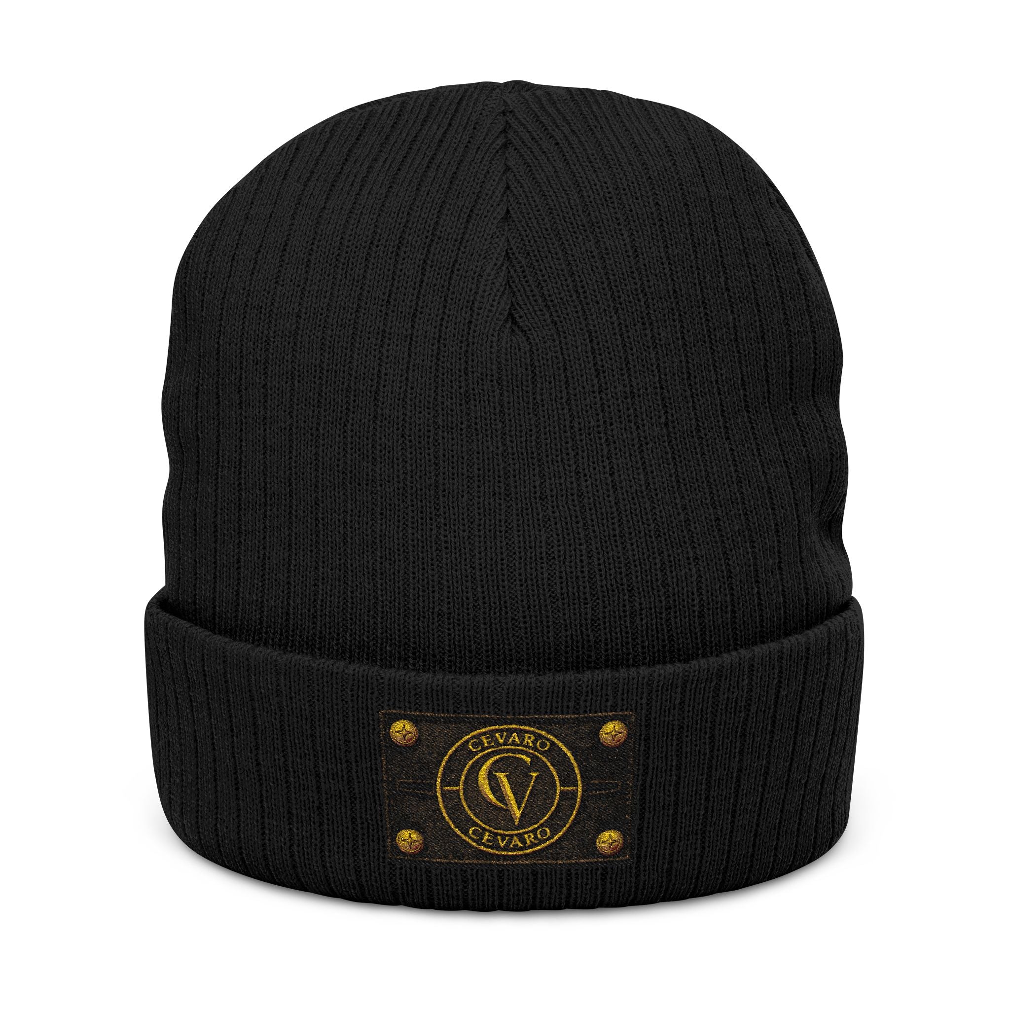Embroidered Ribbed Beanie — Cevaro Knit Hat