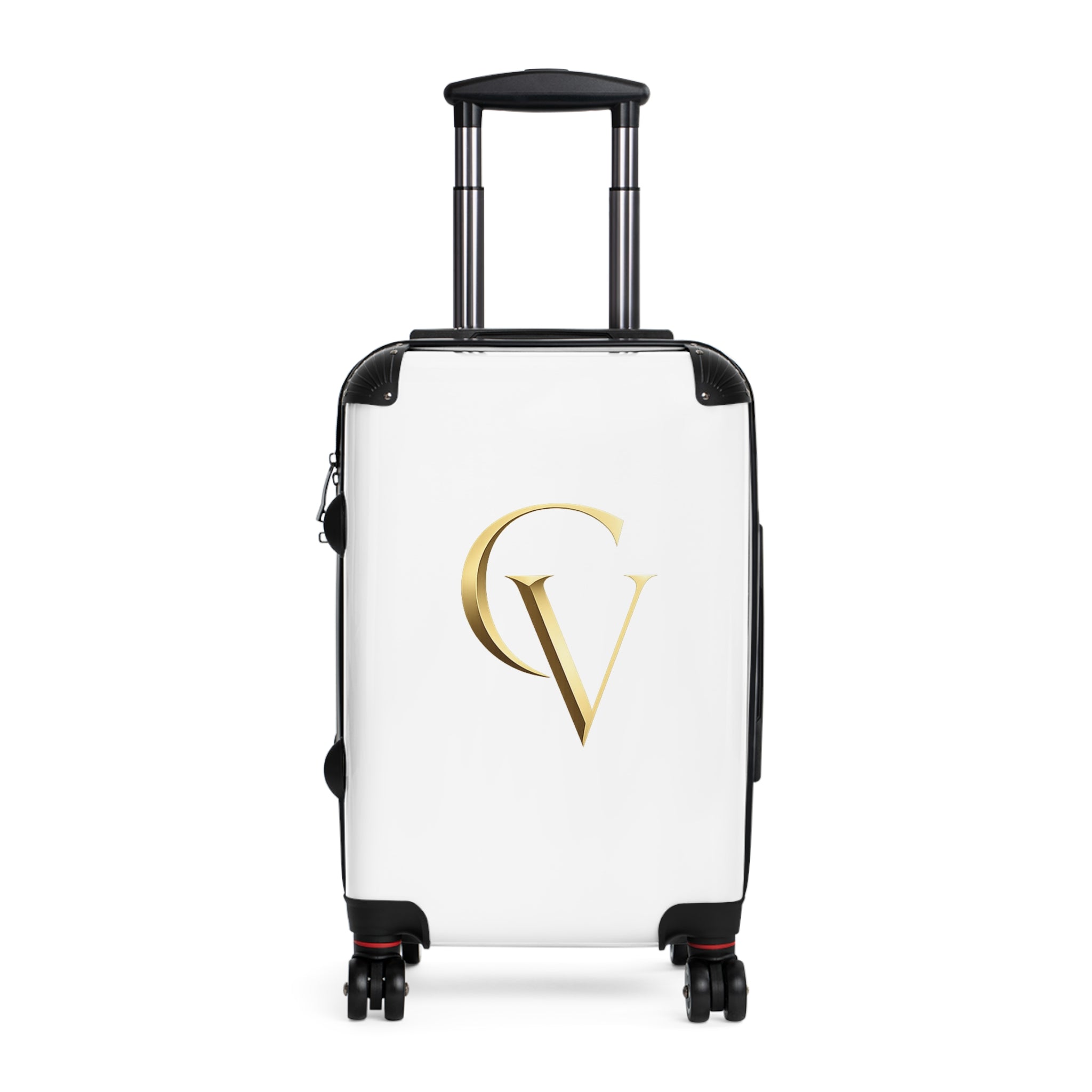 Cevaro Carry-On Suitcase — Gold Initial Travel Luggage