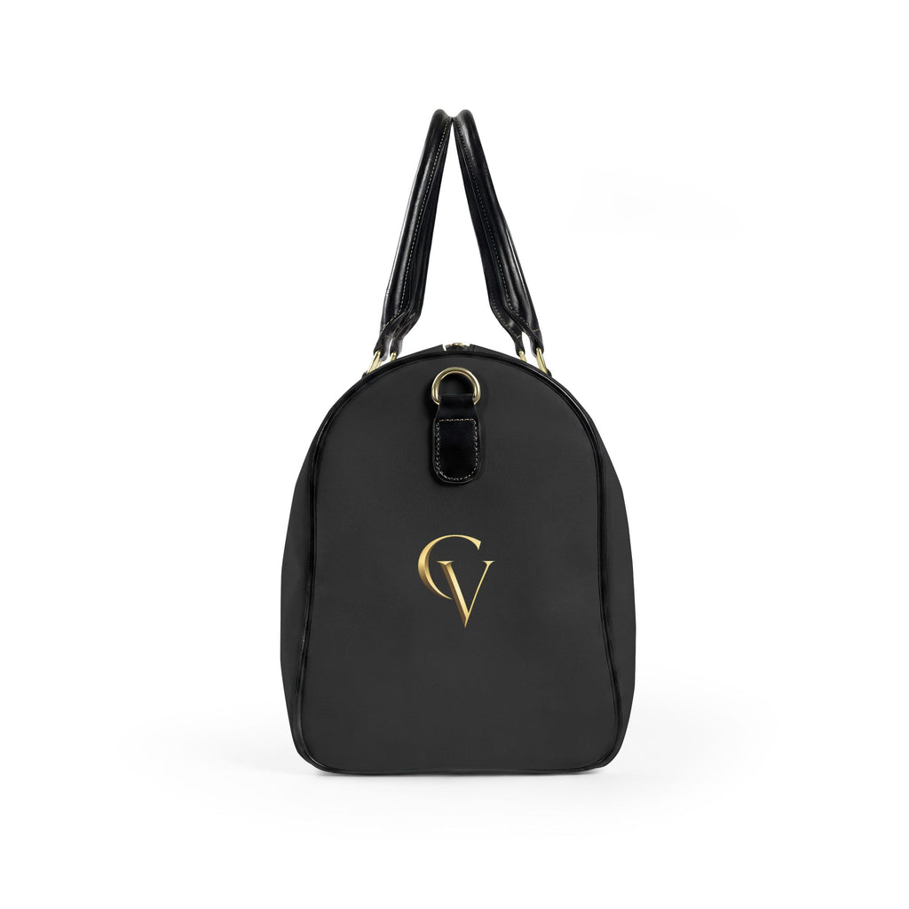 Cevaro - CV Faux Leather Travel Bag — Luxury Black Weekender Duffle